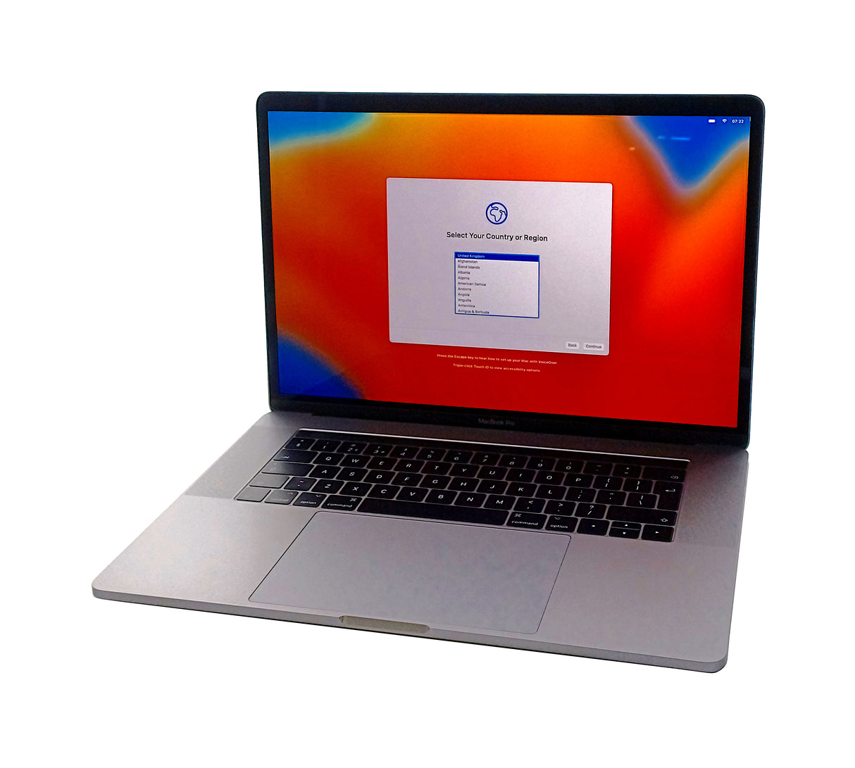 Ordinateur portable Apple MacBook Pro 2017, 15" Core i7 7ème génération, 16 Go de RAM, SSD de 512 Go, Ventura