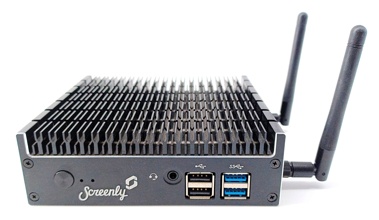 Screenly Player Max Digital Signage Player: 8GB RAM 256GB M.2 SSD No OS