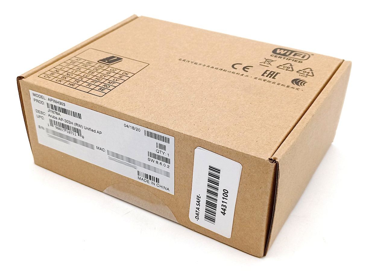 HPE JY678A Aruba AP-303H(RW) Unified Hospitality Access Point 802.11ac Wave 2
