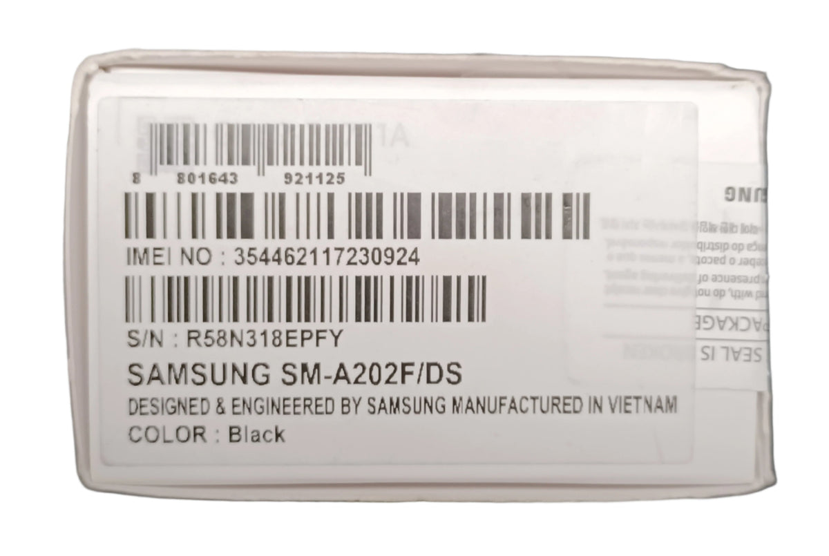 Nouveau smartphone Samsung Galaxy A20e, 32 Go, double SIM, débloqué, noir, SM-A202F/DS