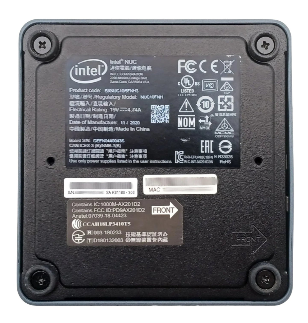 Intel 10th Gen NUC PC: i5 CPU, 8GB RAM, 256GB M.2 SSD, WiFi+BT, Windows 11 Home