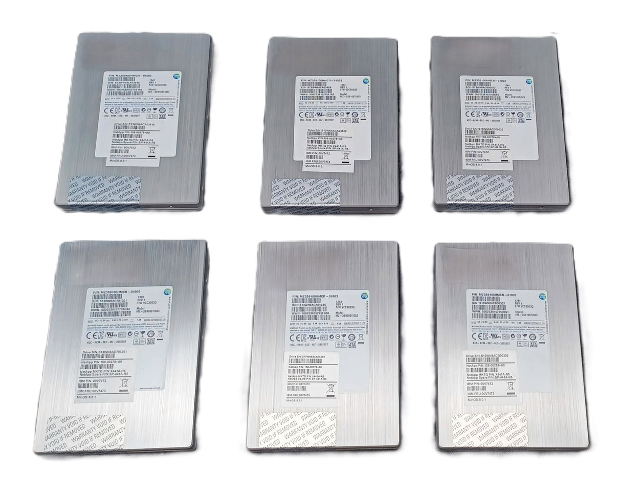 Samsung MZ-3S9100T/003 100 Go 3,5" SATA SLC SSD : Lot de 6