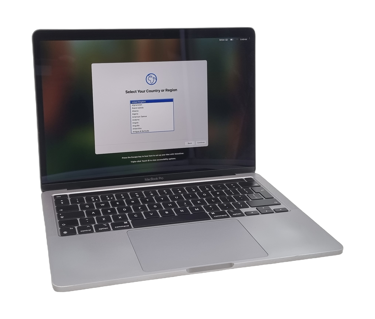 Apple MacBook Pro 2020 portable, 13" Apple Silicon M1, 8 Go de RAM, 512 Go de SSD, Sequoia