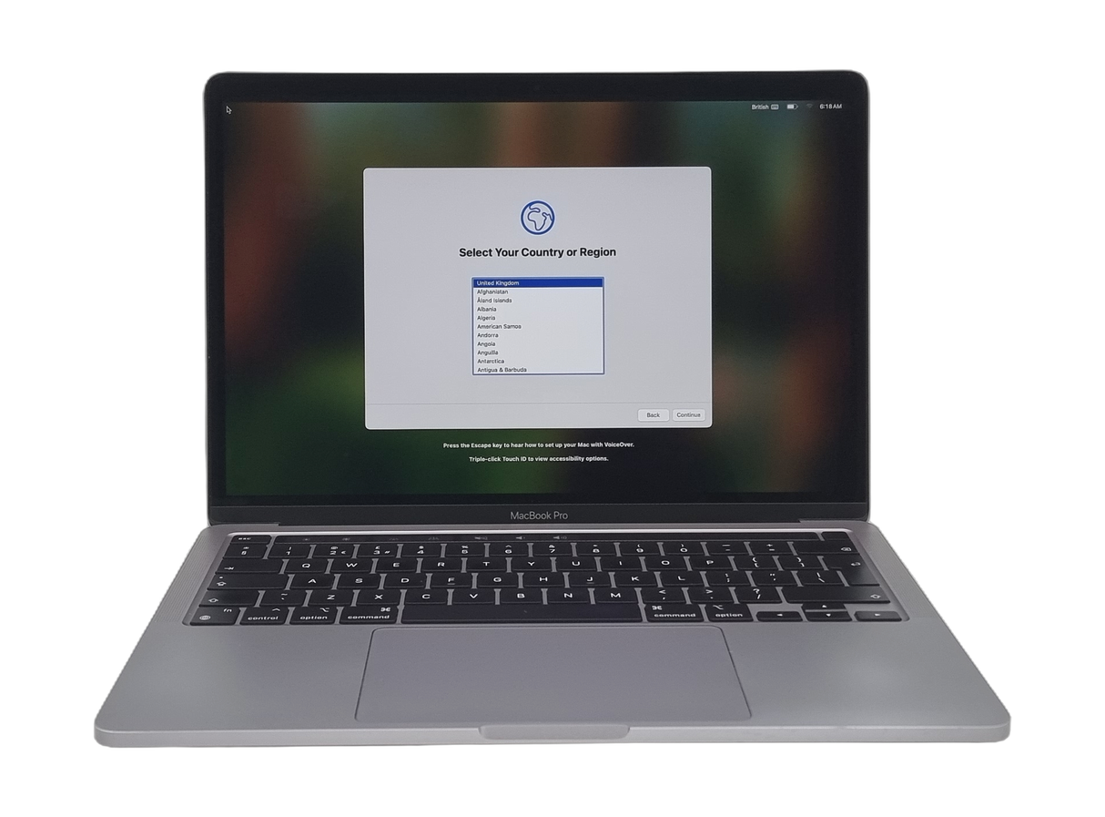 Apple MacBook Pro 2020 portable, 13" Apple Silicon M1, 8 Go de RAM, 512 Go de SSD, Sequoia