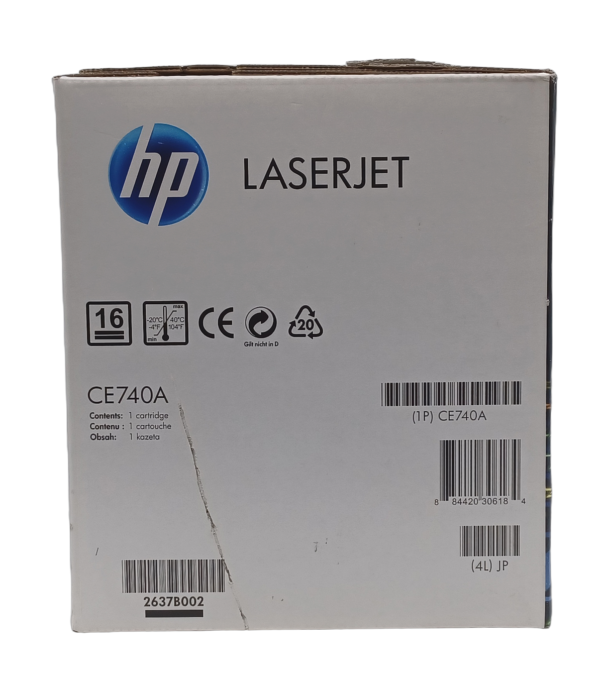 Authentique cartouche de toner laser noire haute capacité HP CE740A 307A, livrée "Departures"
