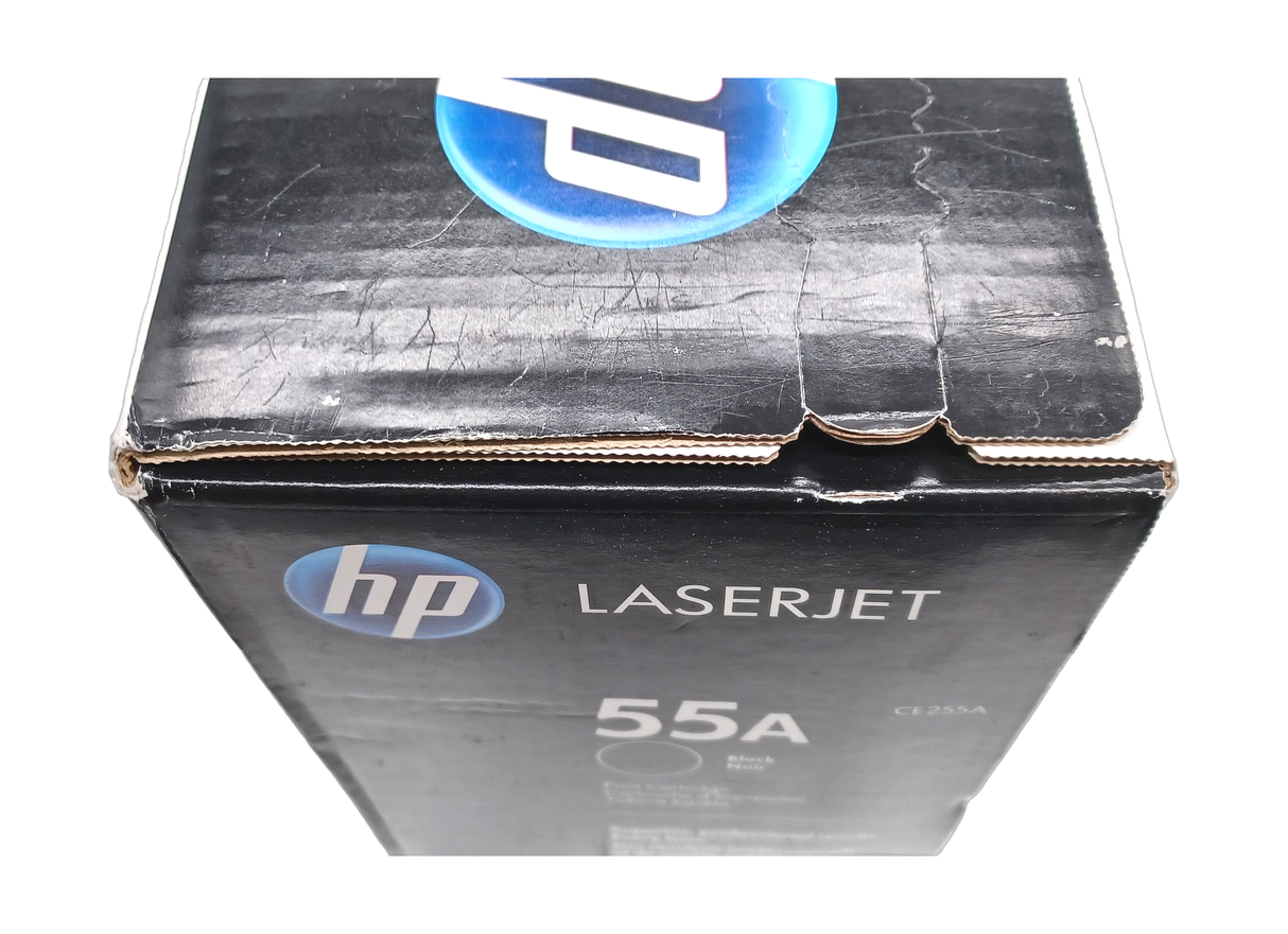 Cartouche de toner noir authentique HP CE255A 55A, livrée dans l'emballage de départ