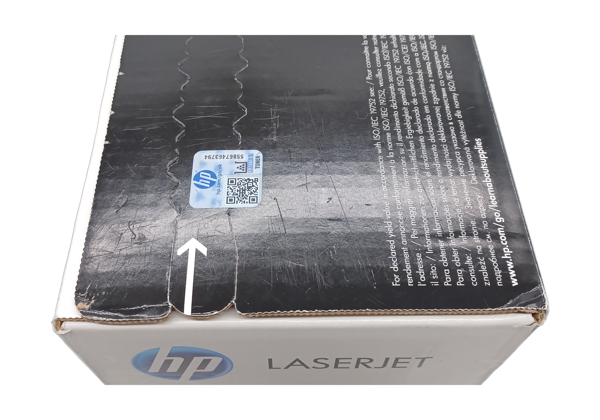 Cartouche de toner noir authentique HP CE255A 55A, livrée dans l'emballage de départ