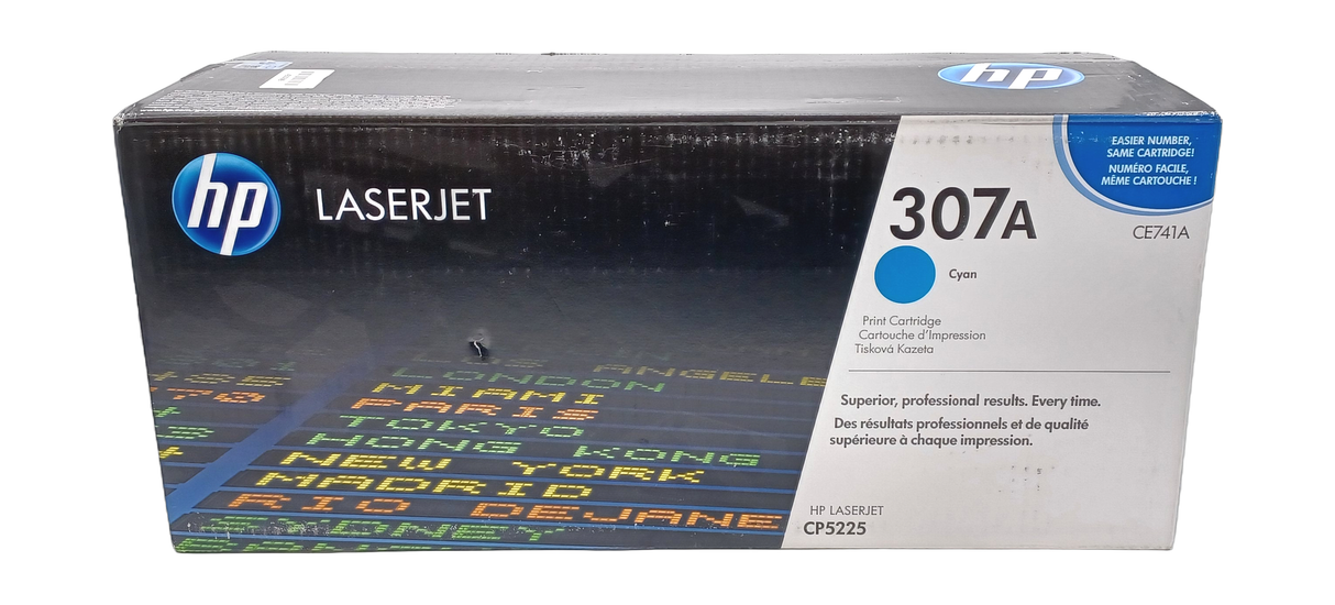 Genuine HP CE741A Cyan Laser Toner Cartridge 307A, Departures Livery