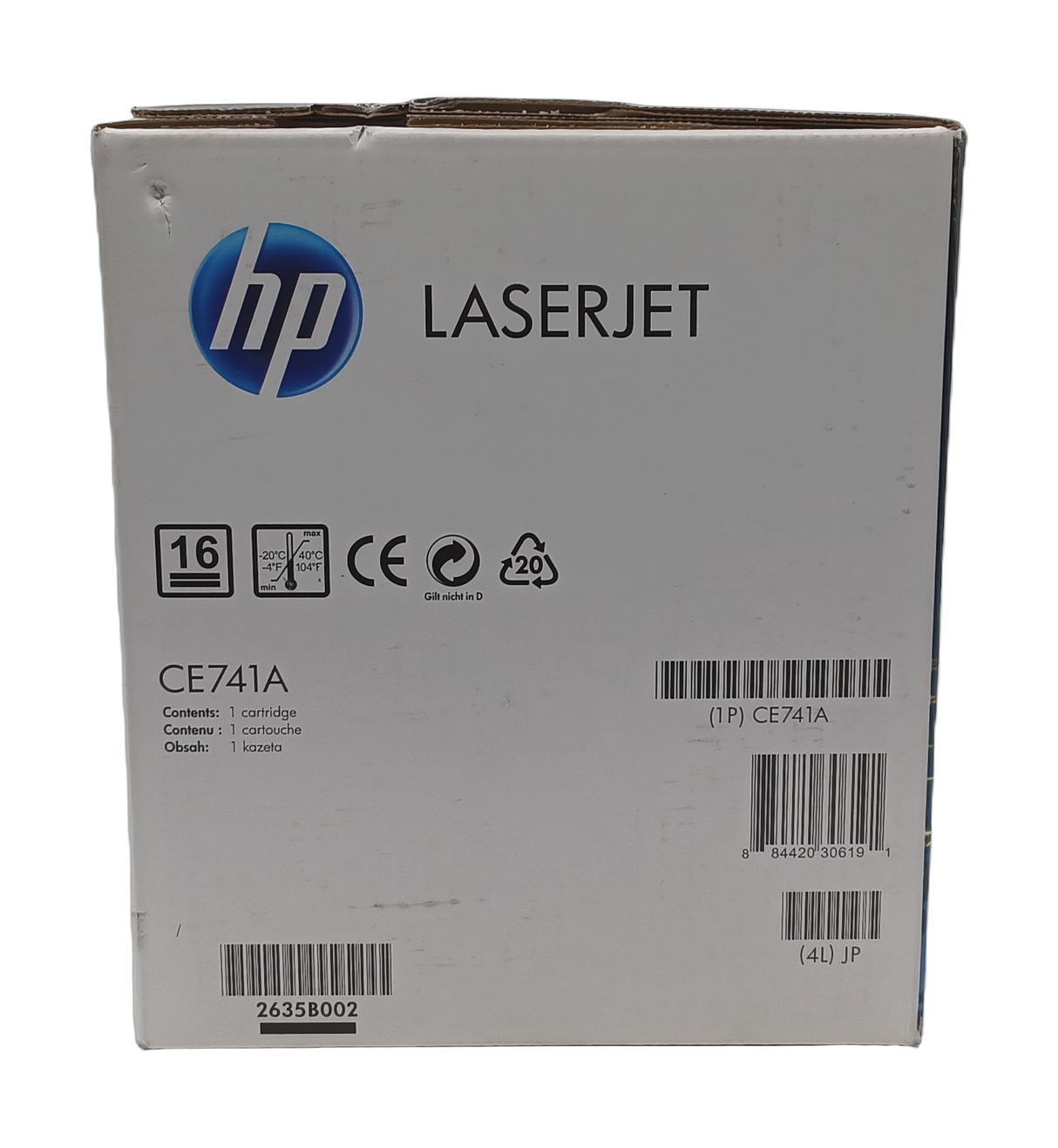 Genuine HP CE741A Cyan Laser Toner Cartridge 307A, Departures Livery