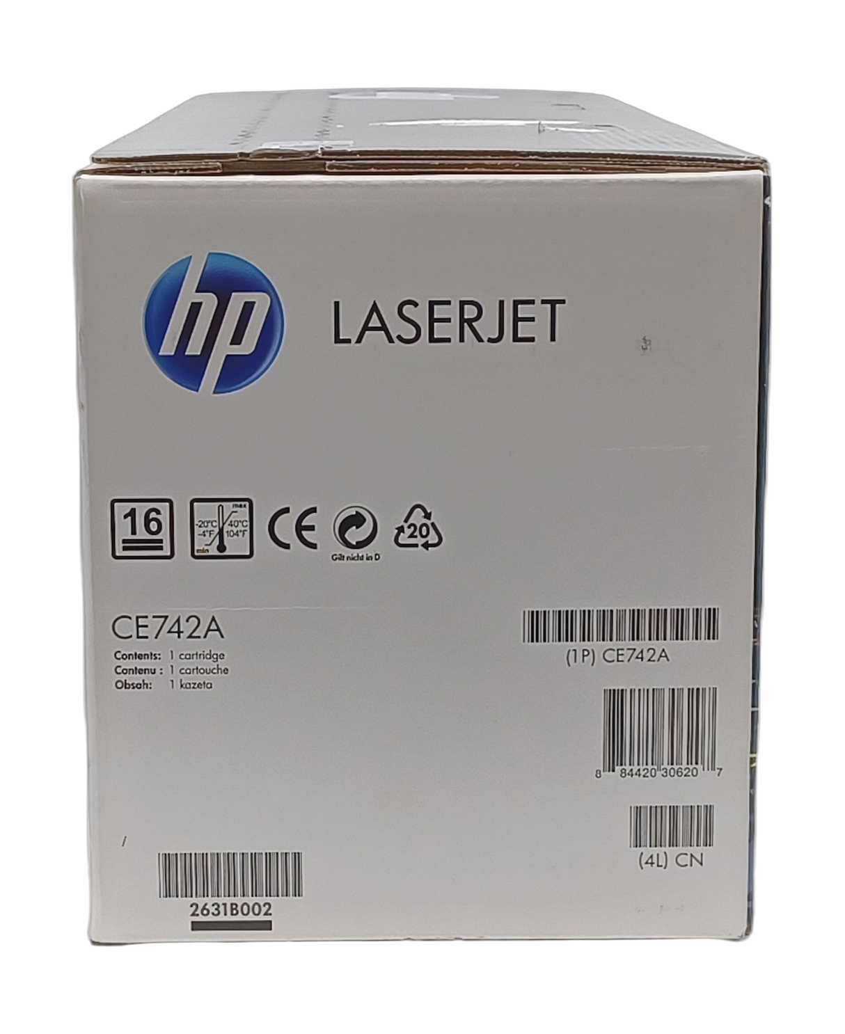Genuine HP CE742A Yellow Laser Toner Cartridge 307A, Departures Livery
