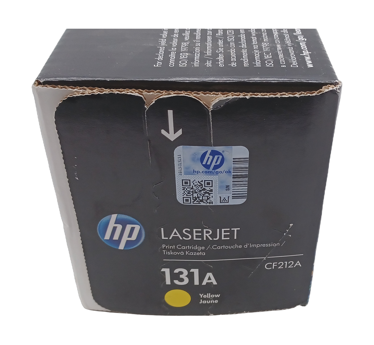 Véritable cartouche de toner laser jaune HP CF212A 131A, livrée "Departures"