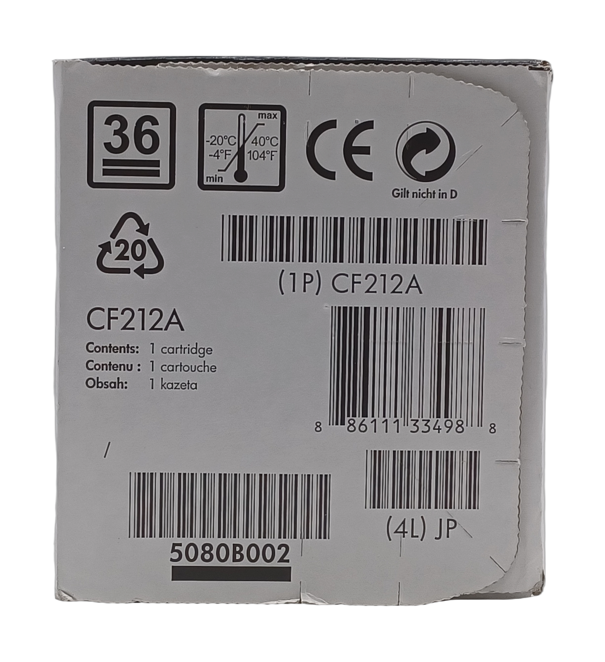 Véritable cartouche de toner laser jaune HP CF212A 131A, livrée "Departures"