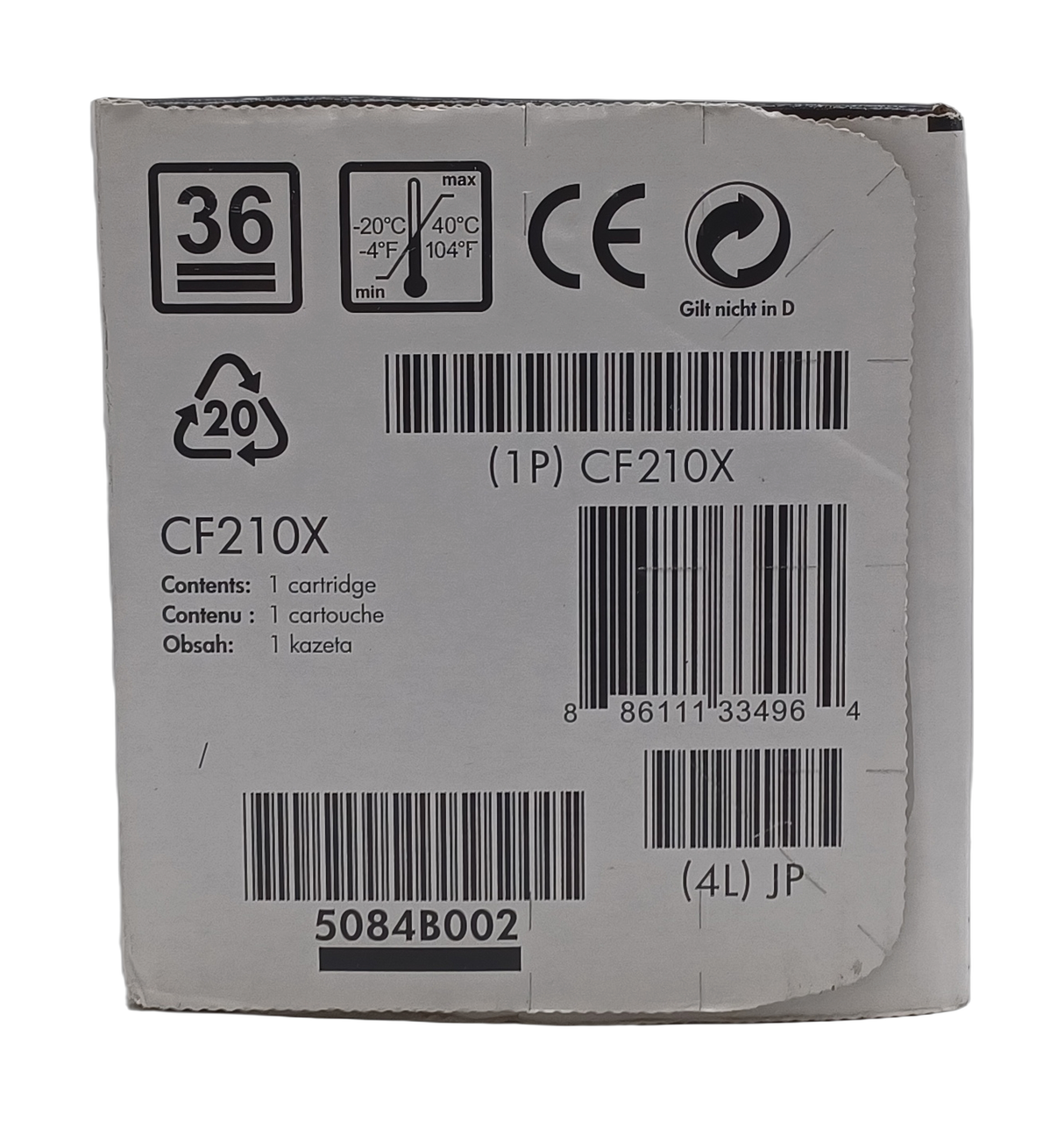 Cartouche de toner laser HP authentique CF210X grand volume 131A, livrée dans sa boîte d'origine