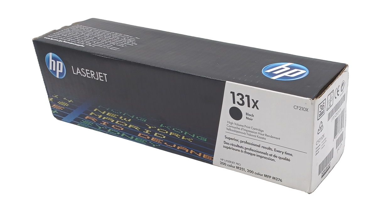 Cartouche de toner laser HP authentique CF210X grand volume 131A, livrée dans sa boîte d'origine