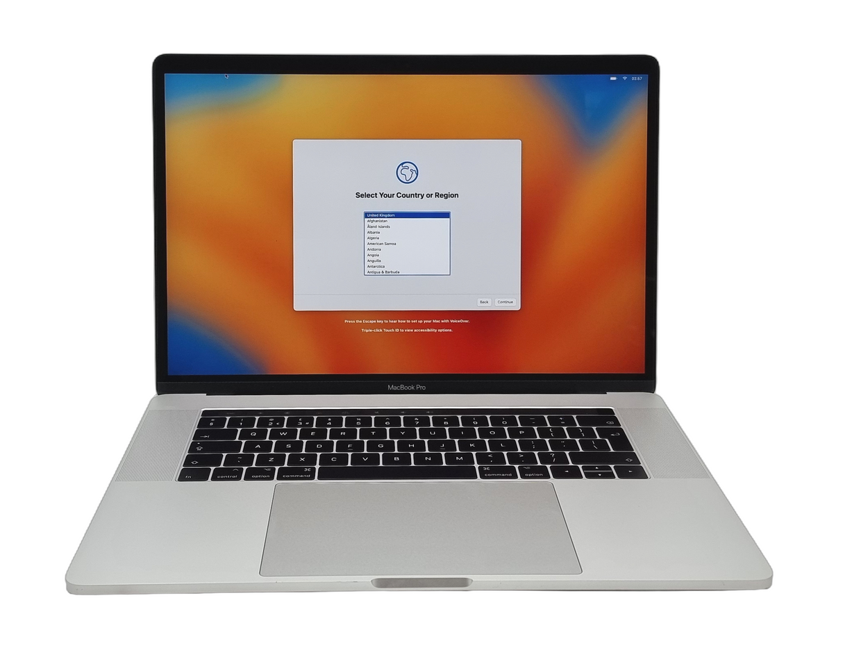 Ordinateur portable Apple MacBook Pro 2017, 15" Core i7 7ème génération, 16 Go de RAM, SSD de 512 Go, Ventura