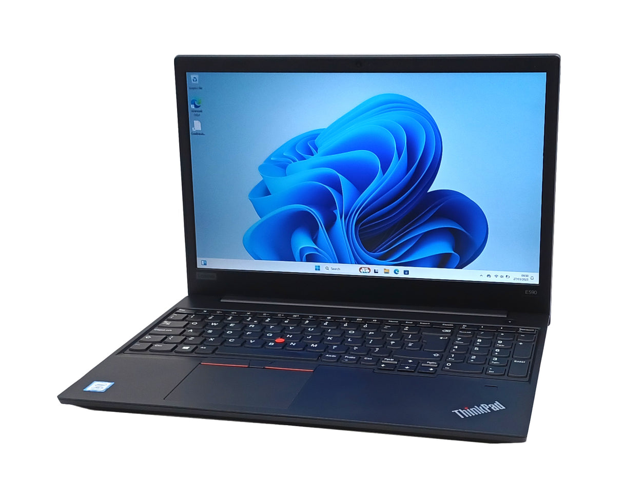 Lenovo ThinkPad E590 Laptop, 15.6" i5 8th Gen, 8GB RAM, 256GB SSD, Windows 11 (Grade C)