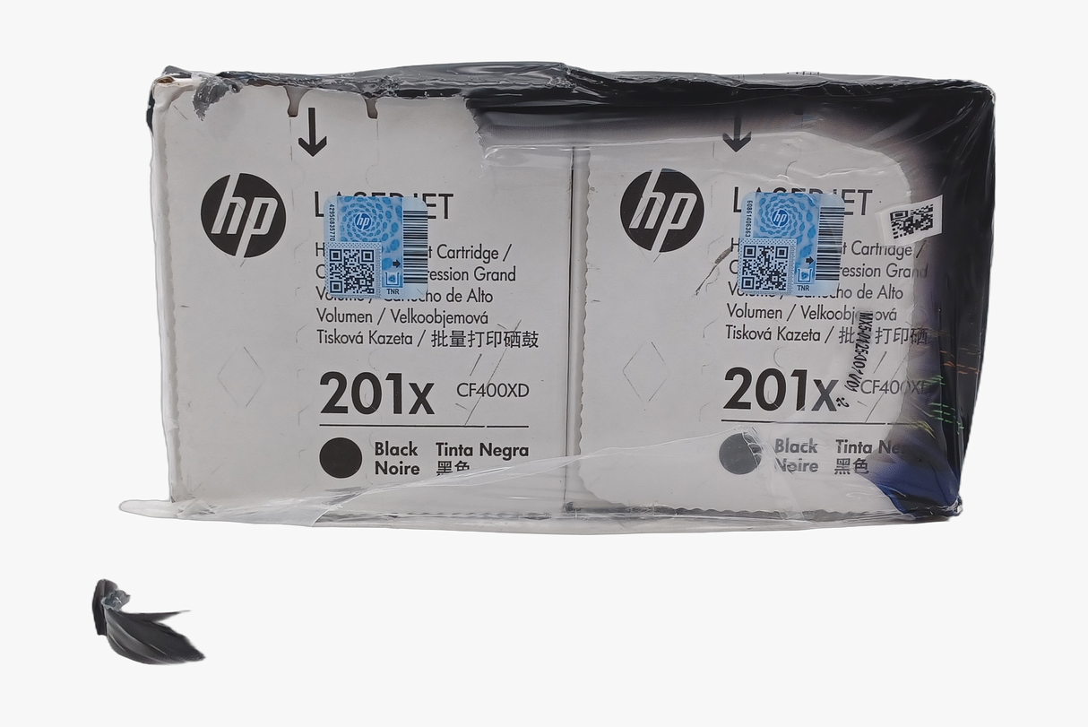 Véritable cartouche de toner noir haute capacité HP CF400XD, lot de 2, 201X, départs