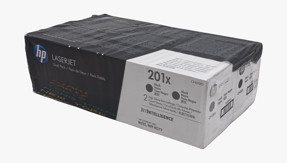 Véritable cartouche de toner noir haute capacité HP CF400XD, lot de 2, 201X, départs