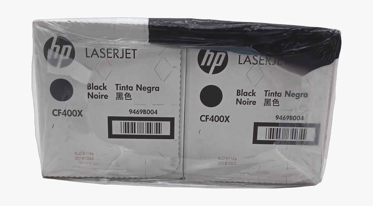Véritable cartouche de toner noir haute capacité HP CF400XD, lot de 2, 201X, départs