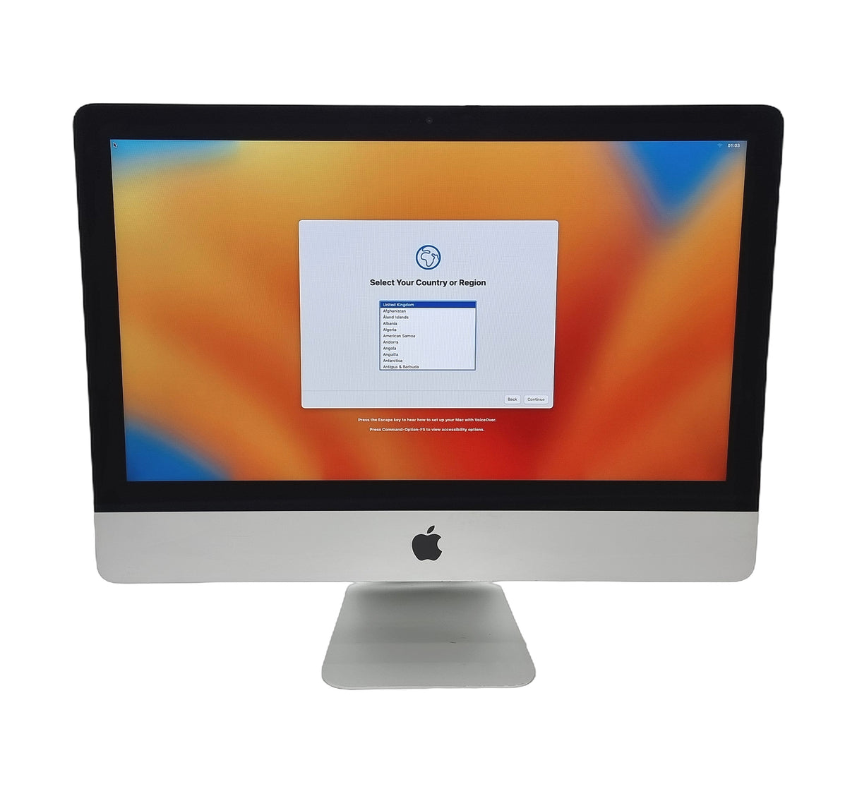 Apple iMac 2017 AiO 21.5", Core i5 7th Gen, 8GB RAM, 256GB SSD, Ventura