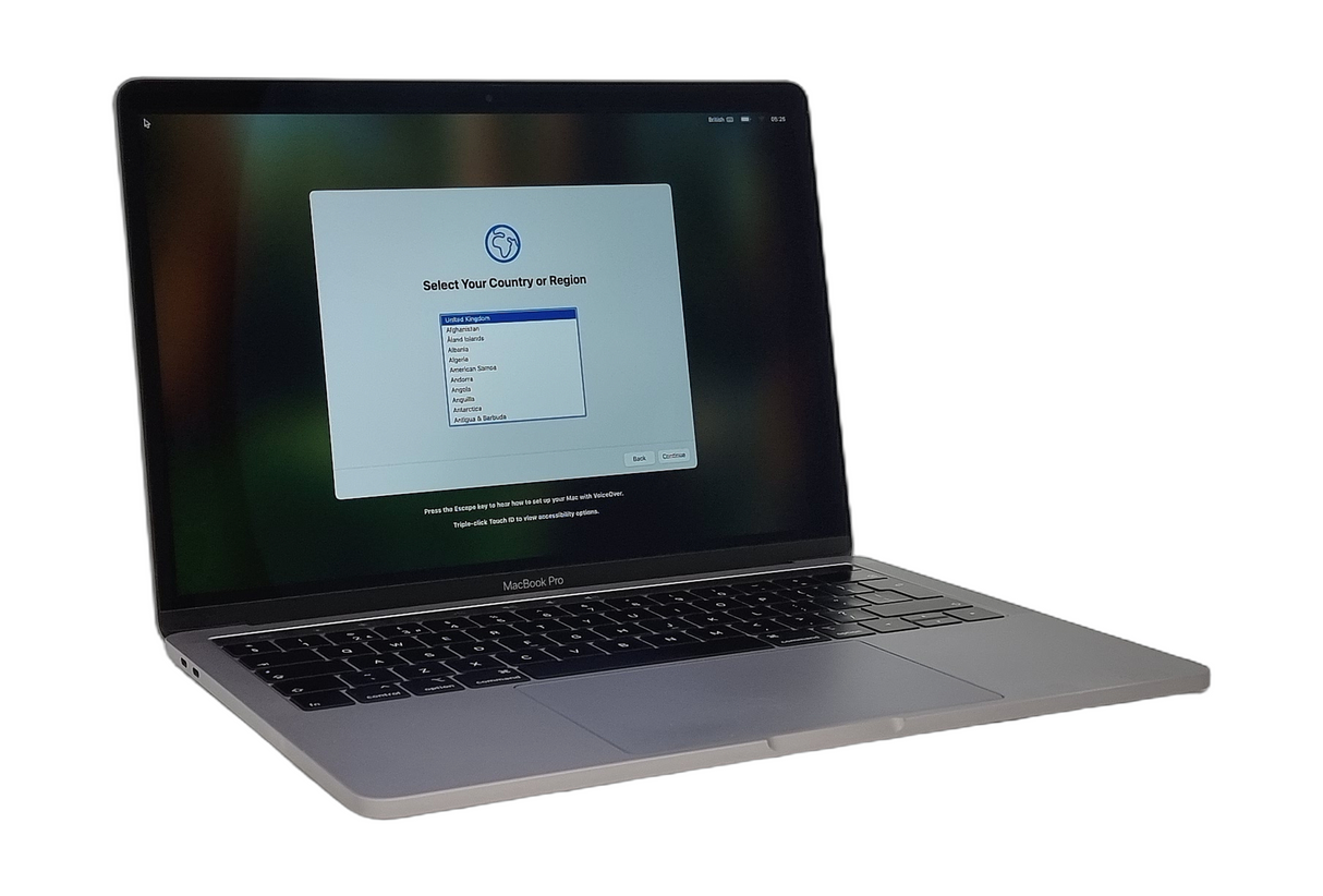 Ordinateur portable Apple MacBook Pro 2019, 13" Core i5 8e génération, 8 Go de RAM, 256 Go de SSD, Sequoia