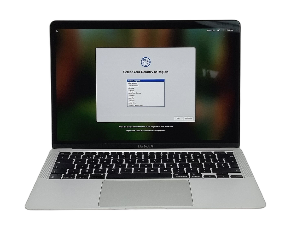 Apple MacBook Air 2020 Laptop, 13" Apple Silicon M1, 8GB RAM, 256GB SSD, Sequoia