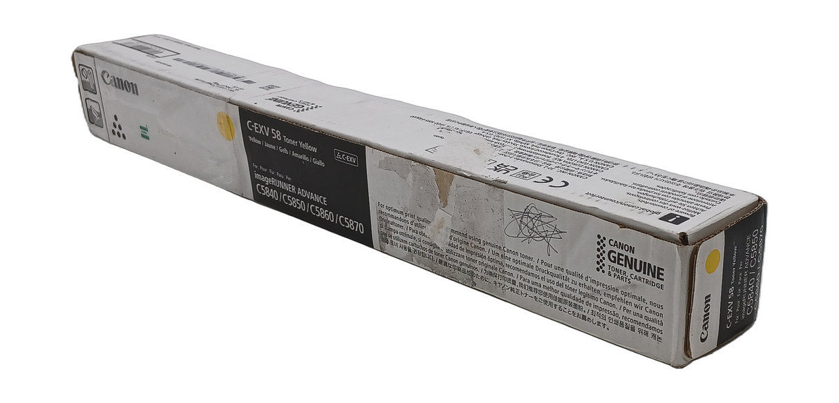 Cartouche de toner jaune Canon C-EXV 58 scellée d'origine pour imageRUNNER ADVANCE