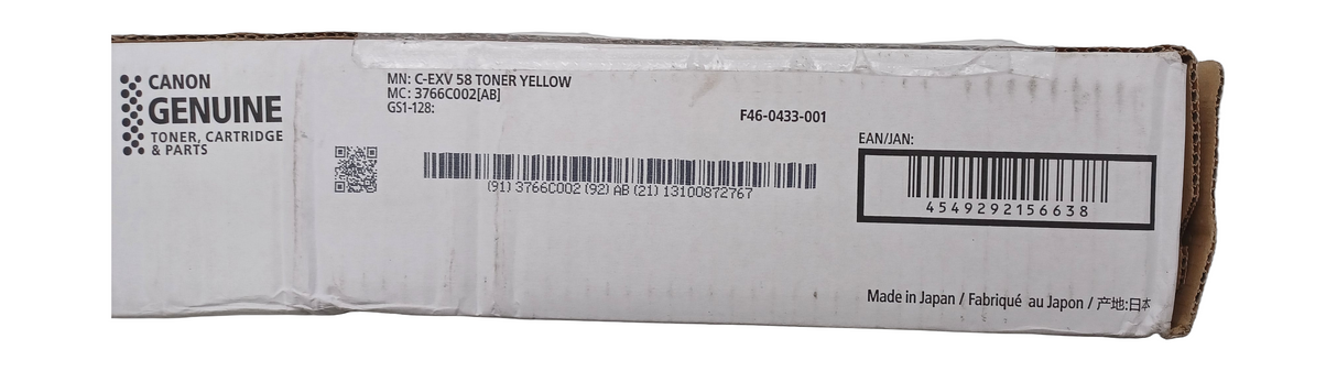Cartouche de toner jaune Canon C-EXV 58 scellée d'origine pour imageRUNNER ADVANCE