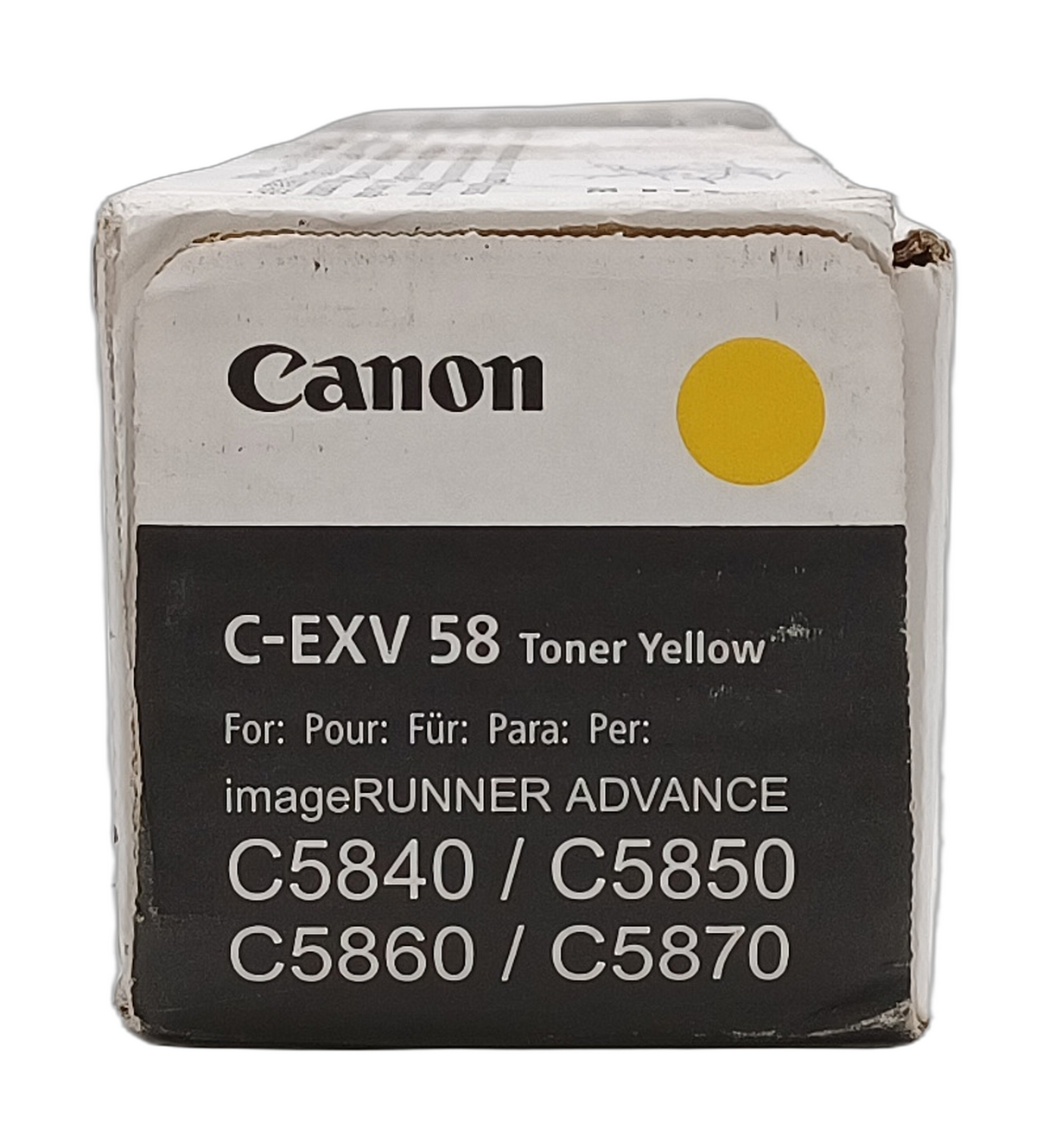 Cartouche de toner jaune Canon C-EXV 58 scellée d'origine pour imageRUNNER ADVANCE
