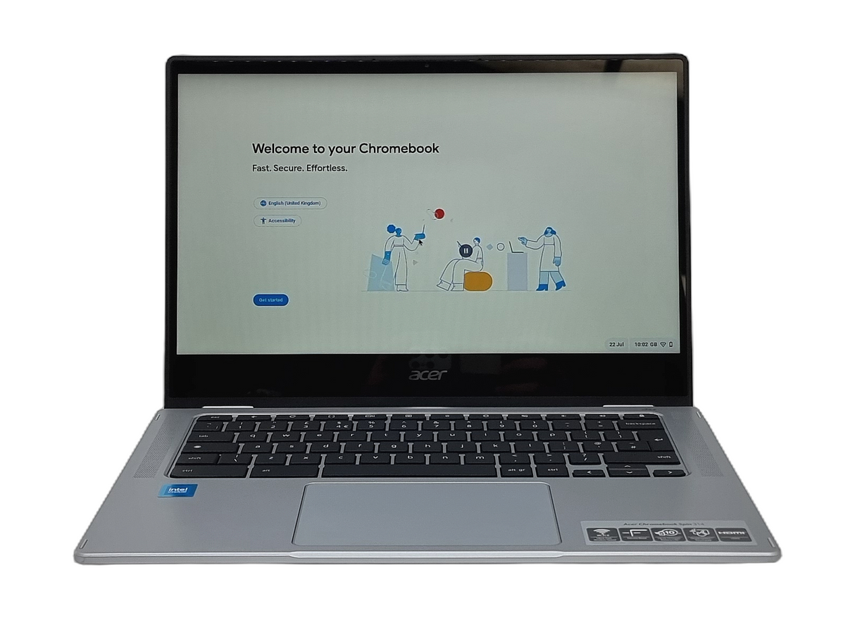 Acer Chromebook Spin 314 2-en-1, 14" Intel Celeron N4500, 4 Go de RAM, 64 Go eMMC