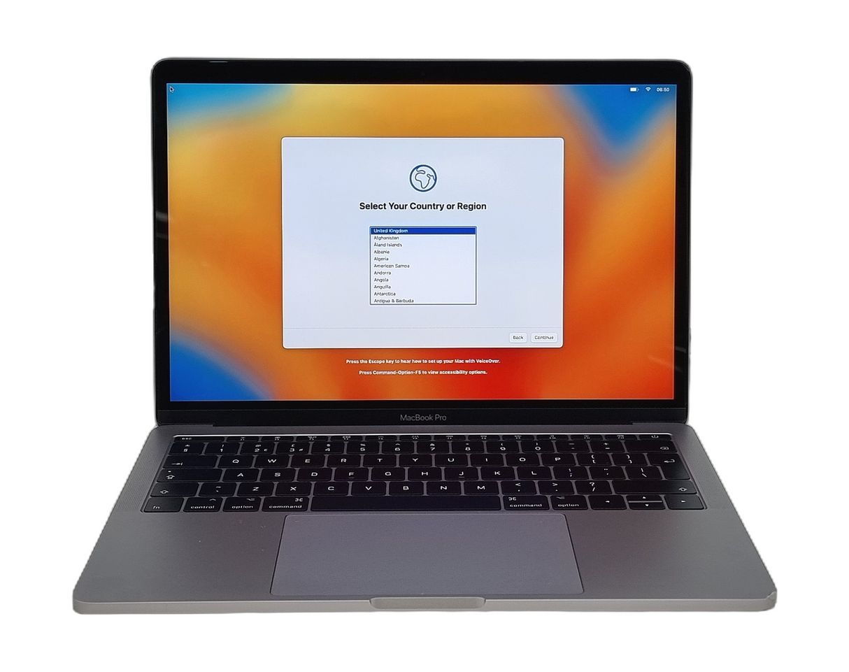 Ordinateur portable Apple MacBook Pro 2017 13" Core i7 7ème génération, 16 Go de RAM, SSD de 512 Go (Grade C)