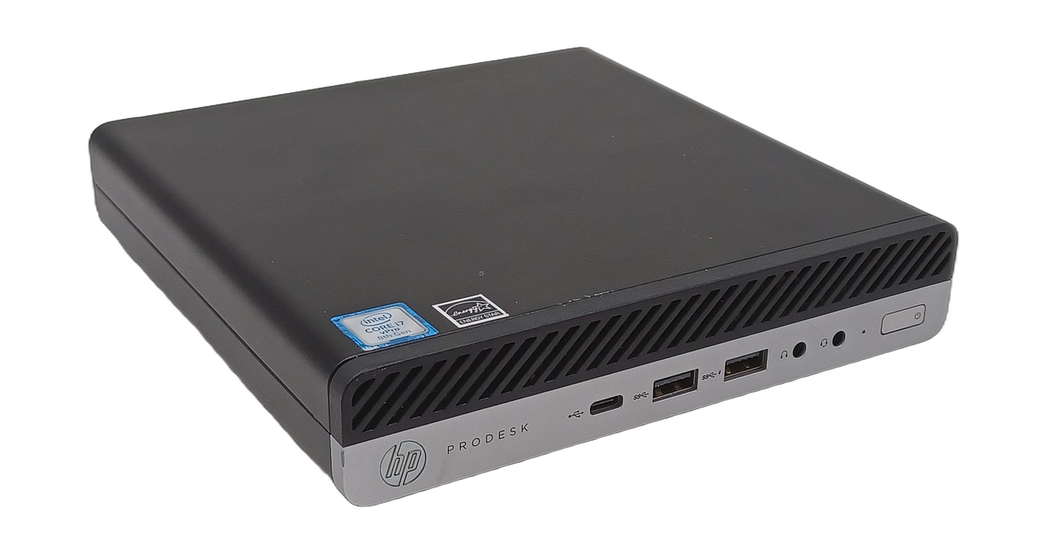 HP ProDesk 600 G4 Micro PC, Core i7 8th Gen, 8GB RAM, 256GB SSD, Windows 11
