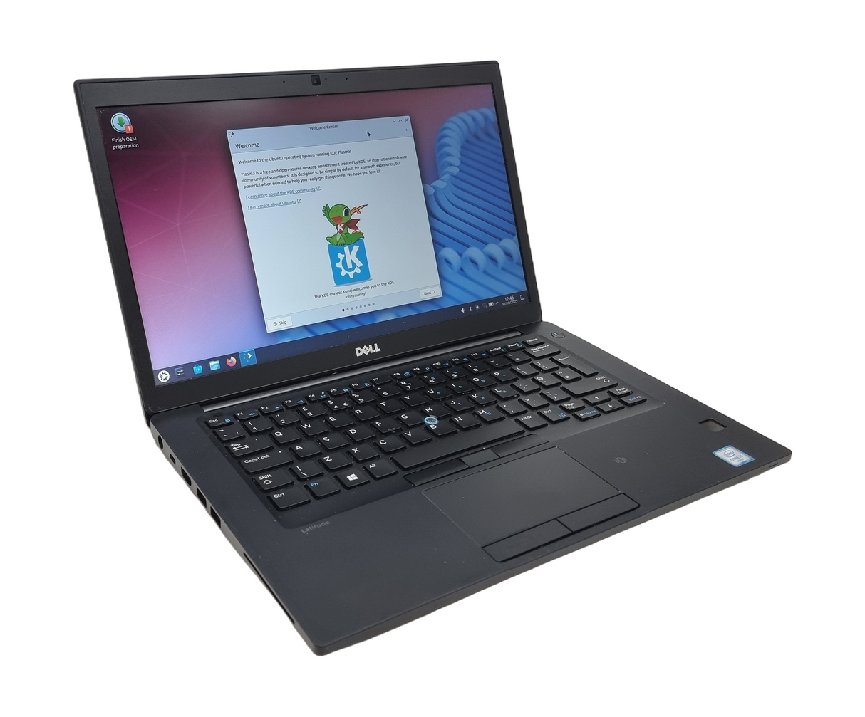 Ordinateur portable Dell Latitude 7480, Core i5 6e génération, 8 Go de RAM, SSD 128 Go, Kubuntu Linux