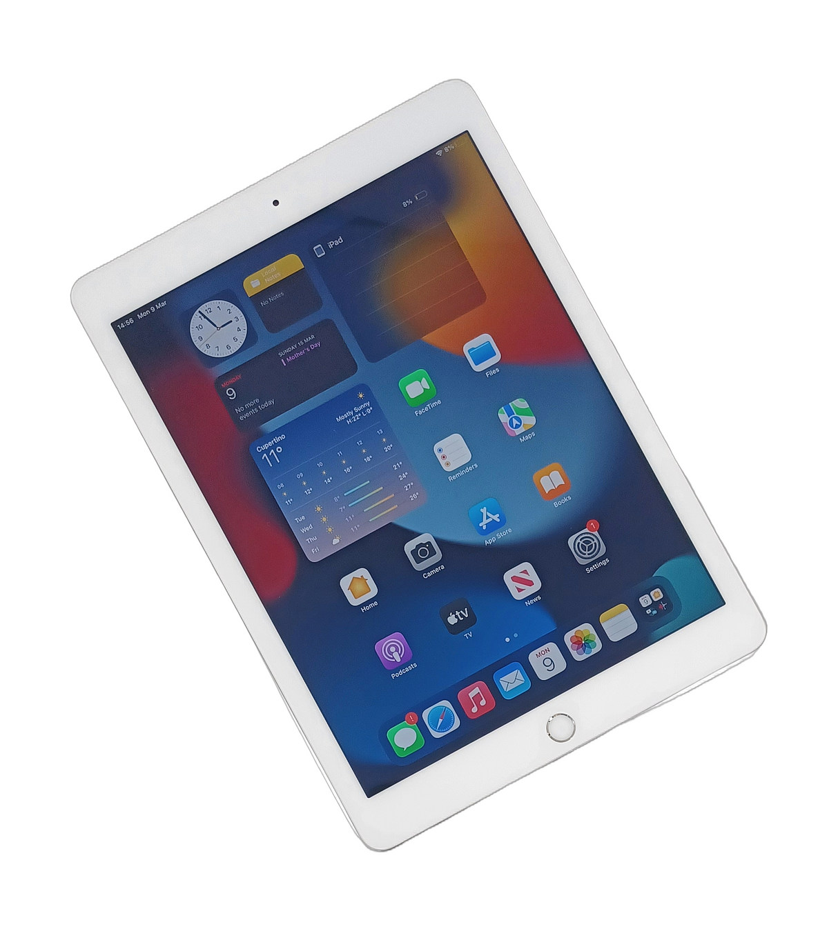 Apple iPad Air 2 Tablet, 64GB, WiFi, Silver, A1566