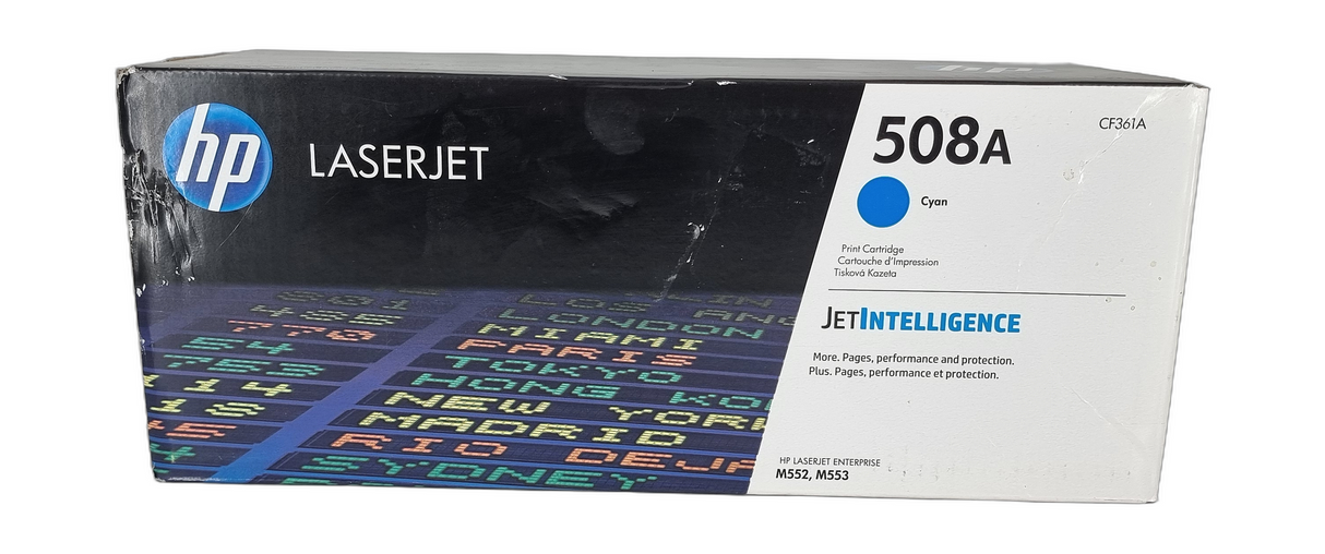 Genuine Sealed HP CF361A Cyan Print Cartridge 508A, Departures Livery BNIB