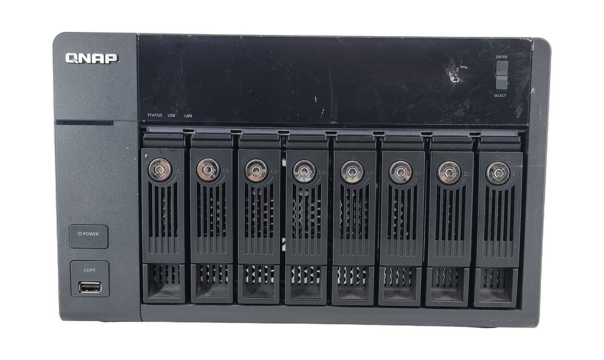 QNAP TS-870 Pro 8-Bay Desktop NAS: 16GB RAM, Updated Firmware, Diskless