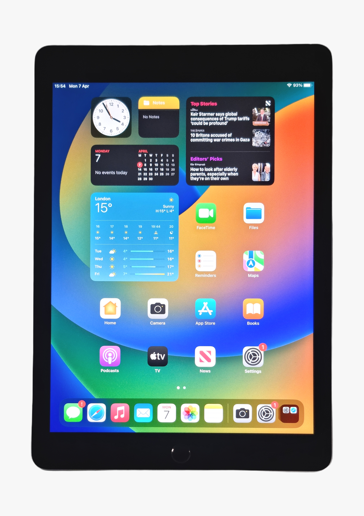 Apple iPad Pro 9.7" 1st Gen Tablet, 128GB, Wi-Fi, Space Grey, A1673