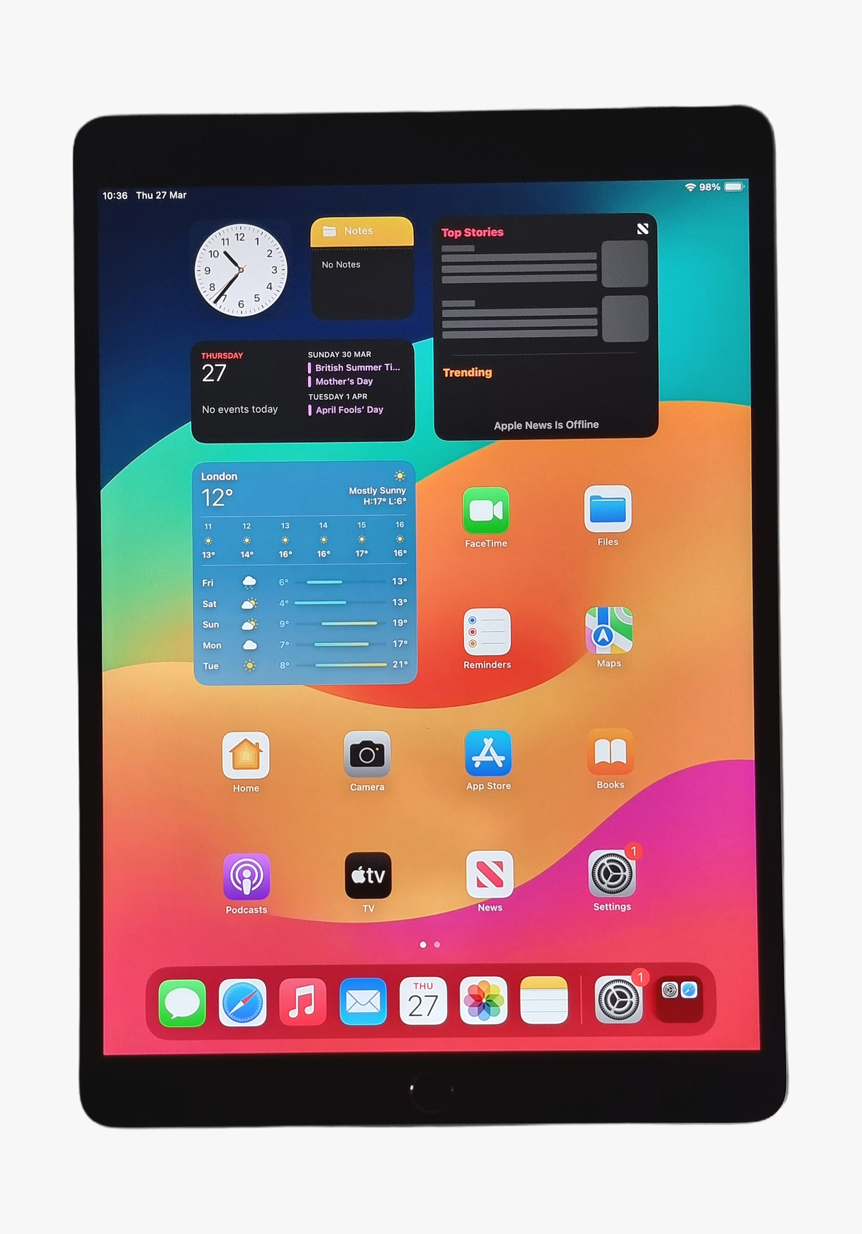 Tablette Apple iPad Pro 2ème génération, Wi-Fi + Cellulaire, 256 Go, Gris sidéral, A1709