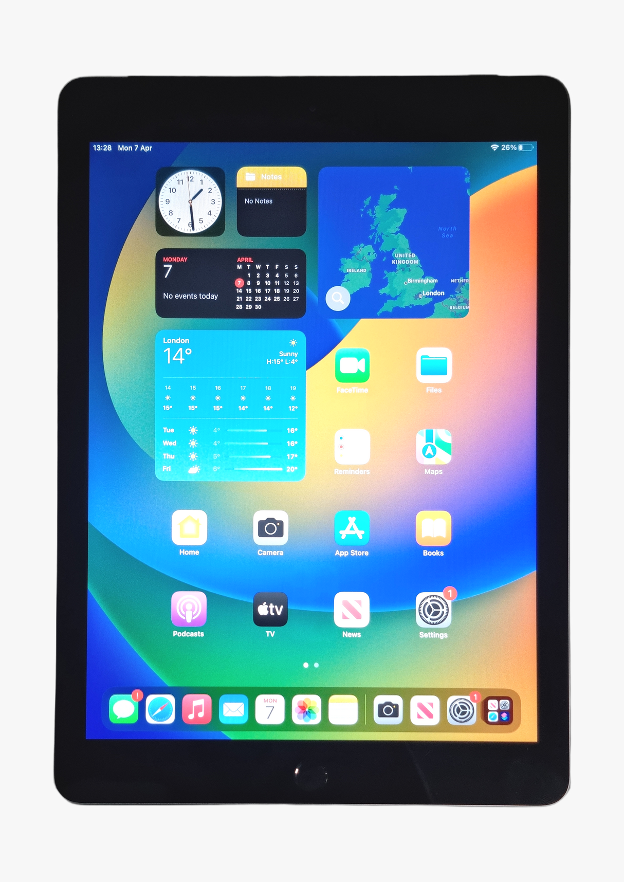 Tablette Apple iPad 5ème génération, 32 Go, Wi-Fi + Cellulaire, Vodafone, Gris sidéral, A1823