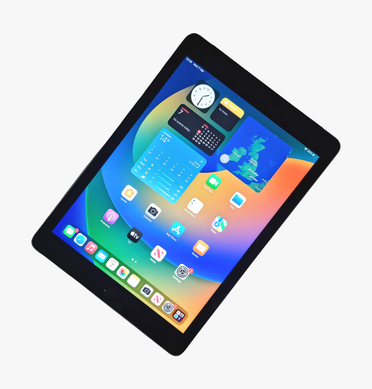 Tablette Apple iPad 5ème génération, 32 Go, Wi-Fi + Cellulaire, Vodafone, Gris sidéral, A1823