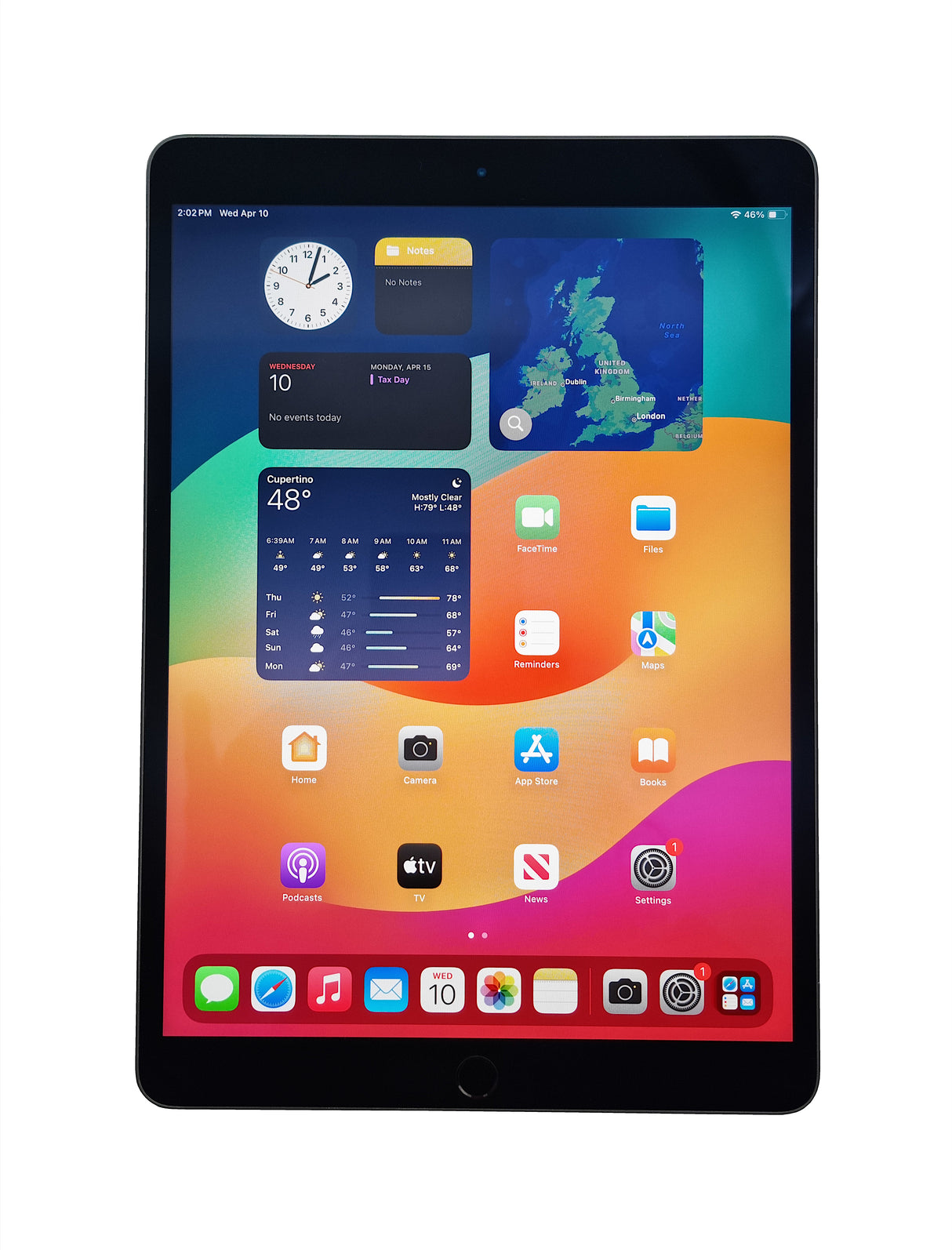 Apple iPad Air 3rd Generation Tablet, 64GB, WiFi, Space Grey, A2152