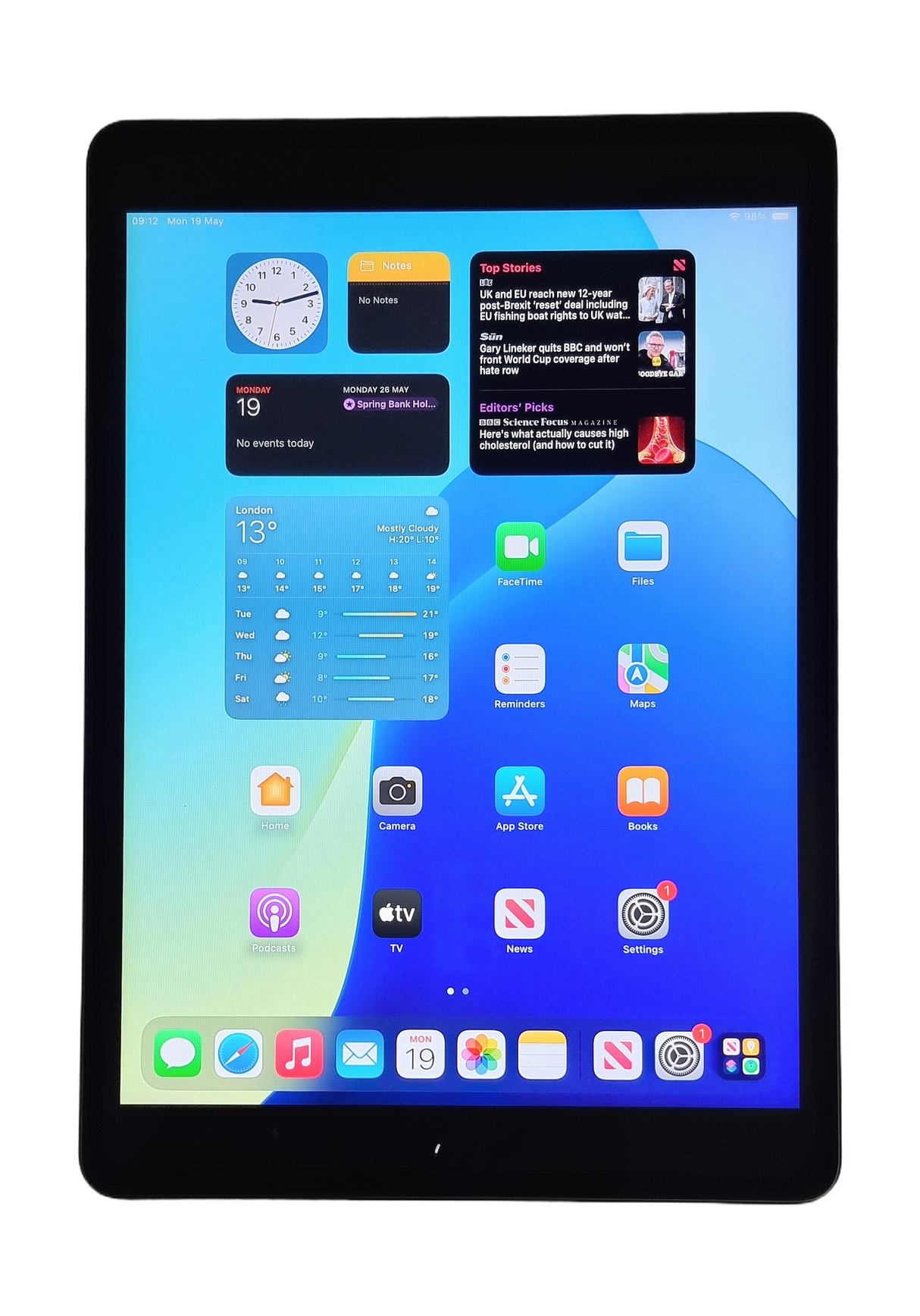 Apple iPad 7th Generation Tablet, 32GB, WiFi, Space Grey, A2197