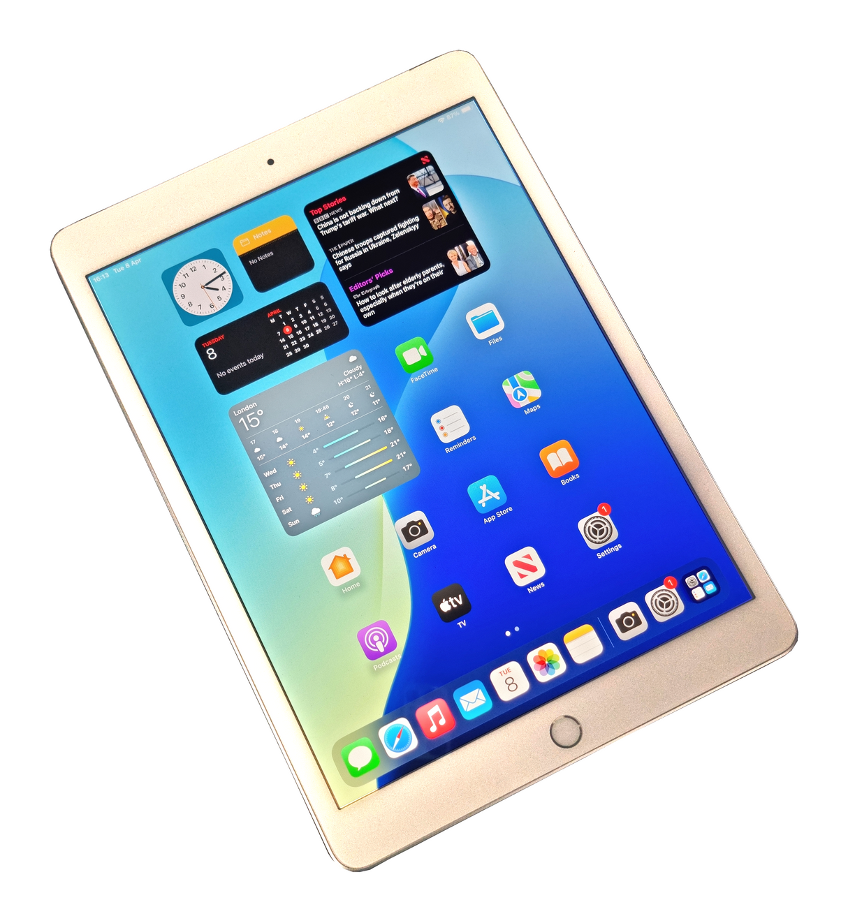 Apple iPad 7th Generation Tablet, 32GB, WiFi + GSM, Unlocked, Silver, A2198