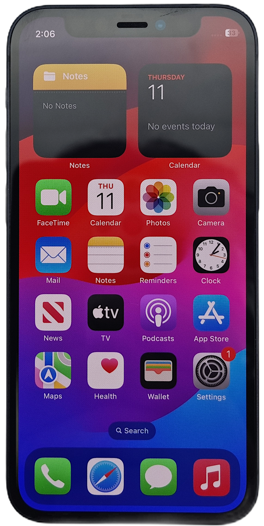 Smartphone Apple iPhone 12 Mini, 64 Go, Noir, Débloqué tout opérateur, A2399