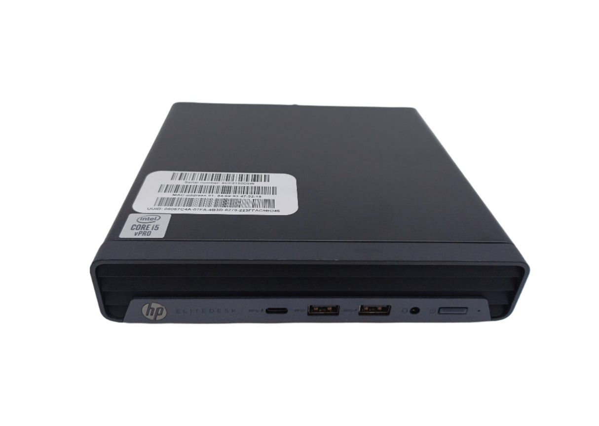 HP EliteDesk 800 G6 Mini, Intel Core i5, 16 Go de RAM, 256 Go de SSD