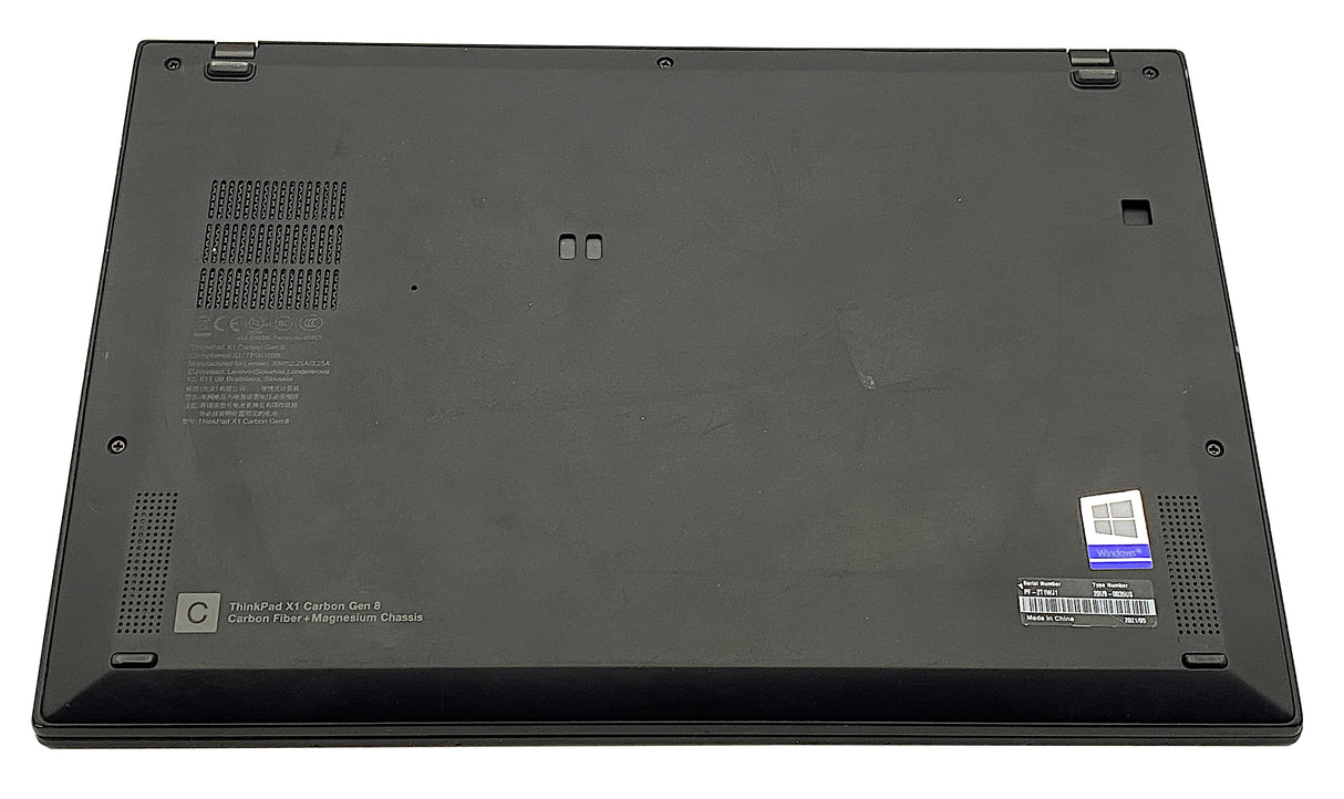 Lenovo X1 Carbon 8th Gen, 14" Core i5 10th Gen, 16GB RAM, 256GB SSD, Windows 11