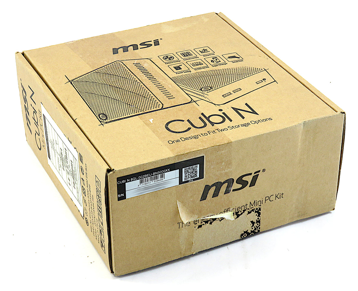Mini PC MSI Cubi N 8GL-002BEU : Processeur N5000, 8 Go de RAM, SSD de 256 Go, Windows 11 Famille, Neuf en boîte