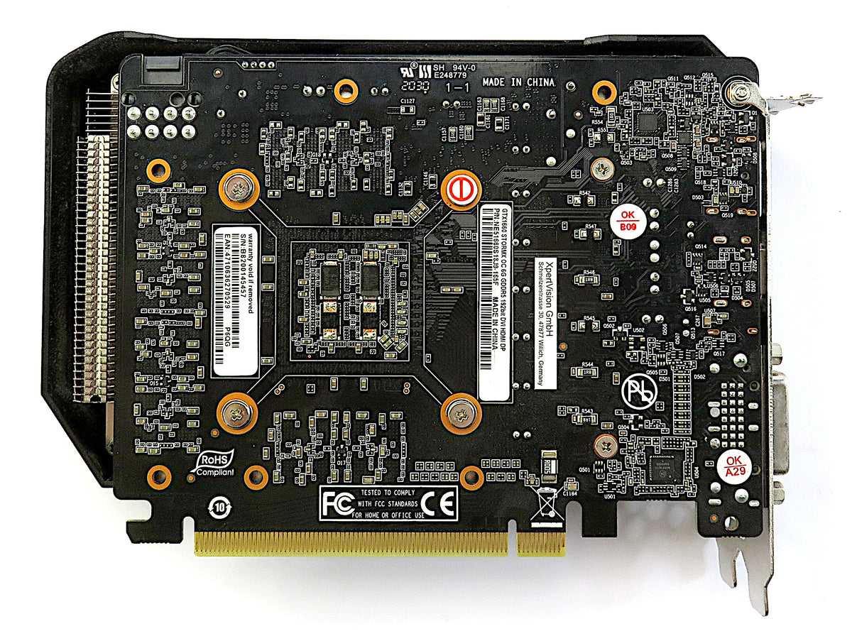 Palit Nvidia GTX 1660 StormX OC 6GB GDDR5 Graphics Card NE51660S18J9-165F