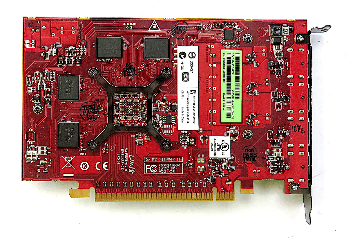 Carte graphique AMD FirePro W5100 4 Go pour station de travail avec quatre ports d'affichage 102C5870100