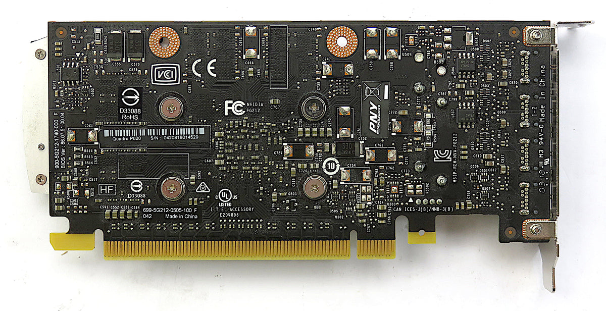 PNY Nvidia Quadro P620 Quad MiniDP 2GB PCIe Carte Graphique Low Profile VCQP620ATX